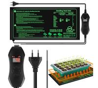 Verdenu Placa Calefactora para Plántulas, 25 * 52 cm Almohadilla Térmica con Termostato Digital, Almohadilla Térmica de Propagación para Germinación de Plantas, semilleros de Germinacion