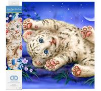 VERDES 10V63460362V10 Needleart World Diamond Dotz Diamond Embroidery Facet Art Kit 17"X13.75"-Baby Tiger Roly Poly