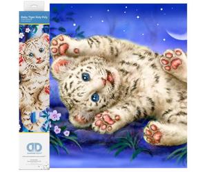 VERDES 10V63460362V10 Needleart World Diamond Dotz Diamond Embroidery Facet Art Kit 17"X13.75"-Baby Tiger Roly Poly