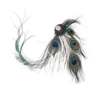 Verdes para Recogidos Horquilla Retro Estilo 1920s de Plumas | Pinza Tipo Cocodrilo, Adorno Elegante para Flequillo, Adecuado en Actuaciones y Eventos Formales