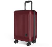 Verdi Maleta de mano rígida con ruedas giratorias, maleta de viaje ligera, Borgoña, Carry-On 20-Inch