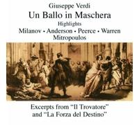 Verdi : Maskenball Highlights und Arien. Mitropoulos, Warren, Peerce, Milanov.