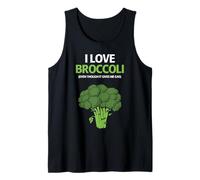 Verdura Divertida I Love Brócoli Camiseta sin Mangas