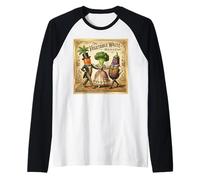 Verduras Bailando Vals Verduras Divertidas Vintage Camiseta Manga Raglan