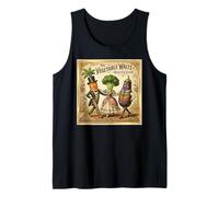 Verduras Bailando Vals Verduras Divertidas Vintage Camiseta sin Mangas