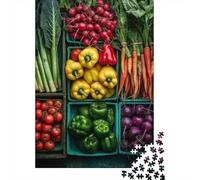 Verduras Frescas Mercado Puzzle de 1000 Piezas Papel para Adultos Productos Coloridos Juego de Puzzle 1000 Piezas Regalo Hogar 38x26cm/1000pcs