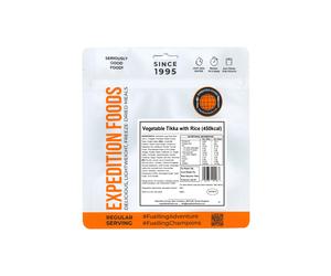 Verduras tikka con arroz - Comida liofilizada - Expedition Foods