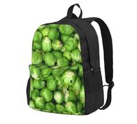 Verduras verdes,Mochila con bolsillos, mochila informal para el día a día, resistente al agua, ideal para la escuela, viajes