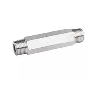 VerdureJ Acoplador de acoplamiento de junta de montaje de tubería de acero inoxidable 304, rosca macho NPT de alta presión, boquilla larga hexagonal, 1/8 ", 1/4", 3/8 ", 1/2"(BSP1I8-L 27mm)