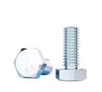 VerdureJ M10 M12 M14 Grado 8,8 Pernos hexagonales externos de acero al carbono Pernos hexagonales externos de zinc Tornillos de alta resistencia(M10x130mm(5pcs) Half)