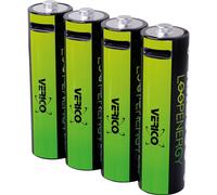 Verico LoopEnergy, paquete de 4 pilas AA recargables, Recargable mediante USB-C
