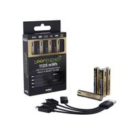 VERICO LoopEnergy Pro AAA 1125 Batería recargable USB-C AAA 1,5 V 1125 mWh (750 mAh) Li-ion, 4 unidades, carga rápida vía USB-C conexión en aprox. 2 h, 4 unidades, 1 cable USB -A a 4 x USB-C