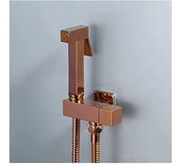 VERIDIANFLOW Rociador de bidé de mano for inodoro, montado en la pared, rociador de pañales de tela for bebés, rociador de inodoro de latón, kit de rociador de mano de oro rosa