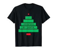 Verificado por Santa Christmas Tree Funny Xmas Holiday Season Camiseta