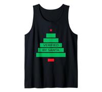 Verificado por Santa Christmas Tree Funny Xmas Holiday Season Camiseta sin Mangas