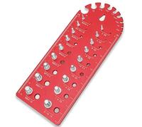 Verificador de rosca, 18 métricos y 18 tamaños imperiales de aleación de aluminio y regla de identificación de rosca de rosca de perno montable con ritmo de perno con pulgada con p