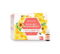 Verihealth | Jalea Real Liofilizada Woman con Vitamina E, Q10 y Té Verde | Ayuda al Equilibrio Hormonal | Aporta Fuerza y Energía | Contiene 20 Viales | Tomar 1 Vial al Día Preferiblemente en Ayunas
