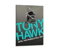 VerimP Tony Hawk Until The Wheels Fall Off Póster de arte vintage Póster de arte de pared Póster de lona e impresiones Póster de pared para habitación estética 24x36 pulgadas (60x90cm) estilo marco
