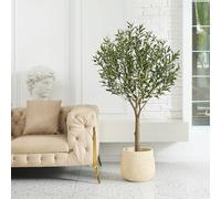 VeriNatural Olivo Artificial Grande 150cm Plantas Artificiales Decorativas - Árbol Artificial Interior Exterior Realista Resistente UV - Arbol Artificial Decoración Hogar Oficina Balcón Eventos,VN157