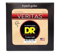 VERITAS™ - Cuerdas para guitarra acústica con tecnología de núcleo revestido: luz personalizada 11-50 (paquete de 6)