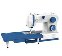 VERITAS Power Stitch Denim | 21 puntadas | con mesa extensible XXL y pedal | 1.000 puntadas/minuto | presión ajustable del pie de costura | brazo libre | para jeans, cuero y tejidos finos | incl