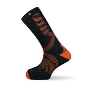VERJARI® Calcetines funcionales impermeables y transpirables para hombres y mujeres | Para el ciclismo, el senderismo, la carrera, el golf | Lana merino extrafina | Longitud media | Naranja