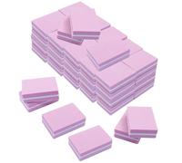 Verkelly 50 mini bloques de pulido de uñas, bloques de pulido de grano 100/180, esponja de lima de uñas (rosa)