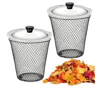 Vermicompostador De Lombrices 2 Piezas Productor Fundición Malla Metálica | Contenedor de Compost de Lombrices Subterráneo con Tapa para Nutrientes y Residuos de Cocina en Agricultura Urbana