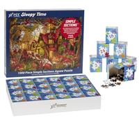 Vermont Christmas Company - Rompecabezas de 1000 Piezas de Sleepy Time, 24 Secciones para completar, Elige tu Nivel de dificultad