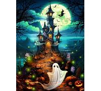 Vermont Christmas Company - Rompecabezas de 550 Piezas para Halloween, 24 x 18 Pulgadas, Piezas Grandes de Forma aleatoria