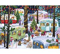 Vermont Christmas Company Rompecabezas de camping para Navidad de 1000 piezas