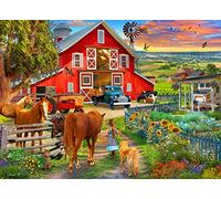Vermont Christmas Company Rompecabezas de Granja de Caballos de 1000 Piezas