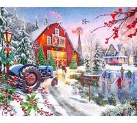 Vermont Christmas Company Rompecabezas de Navidad Skaters 1000 piezas