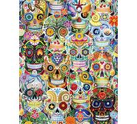 Vermont Christmas Company Rompecabezas del Día de los Muertos (Calaveras de Azúcar) de 1000 piezas, gran formato de 24 x 30 pulgadas, piezas de forma aleatoria