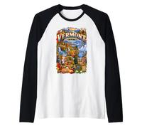 Vermont, el Estado de Las montañas Verdes Desde 1791 Camiseta Manga Raglan