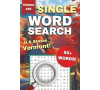Vermont One-Word Word Search Puzzle Book - Volume 46: Fun and Easy to Read Print about Vermont, Nature, U.S States, and More | 1-Word Word Search Puzzle Book for Word Search Lovers