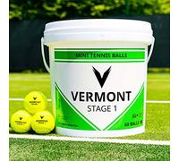 Vermont Pelotas de Tenis | Pelotas Homologadas por la ITF para Minitenis/Entrenamientos (para Todas Superficies) (Nivel 1 (Verde), Cubo de 60)