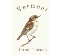 Vermont State Bird, Hermit Thrush (Catharus guttatus) Notebook, Journal for Men, Women, Young Adults, Teens, Kids, Gift for Bird Watchers, ... 120 White Lined pages, 6"x9", Eco-Friendly