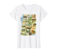 Vermont VT USA, Jarabe de Arce, huertos de Manzana Camiseta gráfica económica, Mujer, Blanco, XL