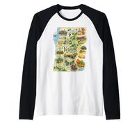 Vermont VT USA, Jarabe de Arce, huertos de Manzana Camiseta Manga Raglan