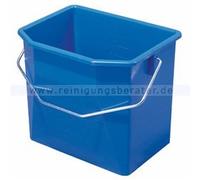 Vermop Cubo Azul 8 L Cubo de plástico con asa de metal compatible con muchos carro