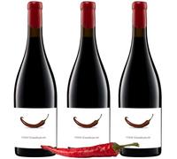 Vermut La Guindilla - Vermut Rojo Artesano Picante - Elaborado con Guindilla de Zamora y Vino Tinto de Toro envejecido en barrica - Presentación Premium con Corcho Natural y Lacre - 3 botellas 75cl.