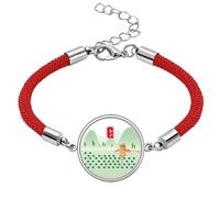 Vernal Equinox Twenty Four Solar Term - Pulsera de cuerda roja de la suerte, hecha a mano