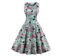 VERNASSA Vestidos para Mujer, 50s Vestido Retro con Estilo del Oscilación de la Tarde de la Vendimia del Baile de Fin de Curso del Club del Coctel
