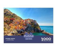 Vernazza-Coastal,Oceanic Landforms Puzzle De Madera Impermeable DIY Puzzle De 1000 Piezas Regalos para Adultos Desafiante Y Estimulante Rompecabezas para Adultos Juegos De Puzzle Desafiantes