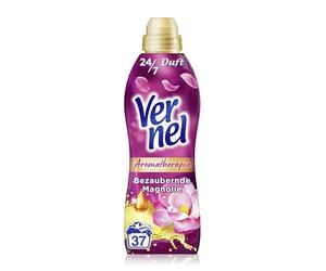 Vernel Aromaterapia Encantador Suavizante Magnolia (37 lavados), aroma de larga duración con aceites esenciales para 24/7 botellas frescas y reciclables