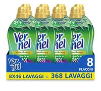 Vernel Aromatherapy - Suavizante para lavadora concentrado, sensación de perfume como recién lavado, 8 x 46 lavados, total 368 lavados
