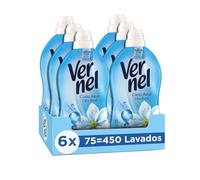 Vernel Cielo Azul Suavizante para la Ropa (75 lavados), Suavizante para todo tipo de tejidos, Suavidad irresistible y frescura duradera.