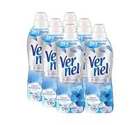 VERNEL Fresh Control Cool Fresh Suavizante 6 x 37 WL (222 lavados), aroma para la colada para una frescura duradera 24/7 con tecnología de neutralización de olores, botella reciclable