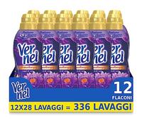 Vernel Suavizante Concentrado para Lavadora, Aromaterapia Sueños de Loto, 12 Botellas de 700 ml (336 Lavados) - 8.4 kg